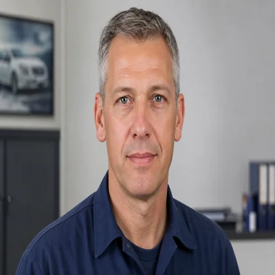 Stefan Vogel, Experte für Bremsenkontrolle und HU, Porträtfoto 400x400